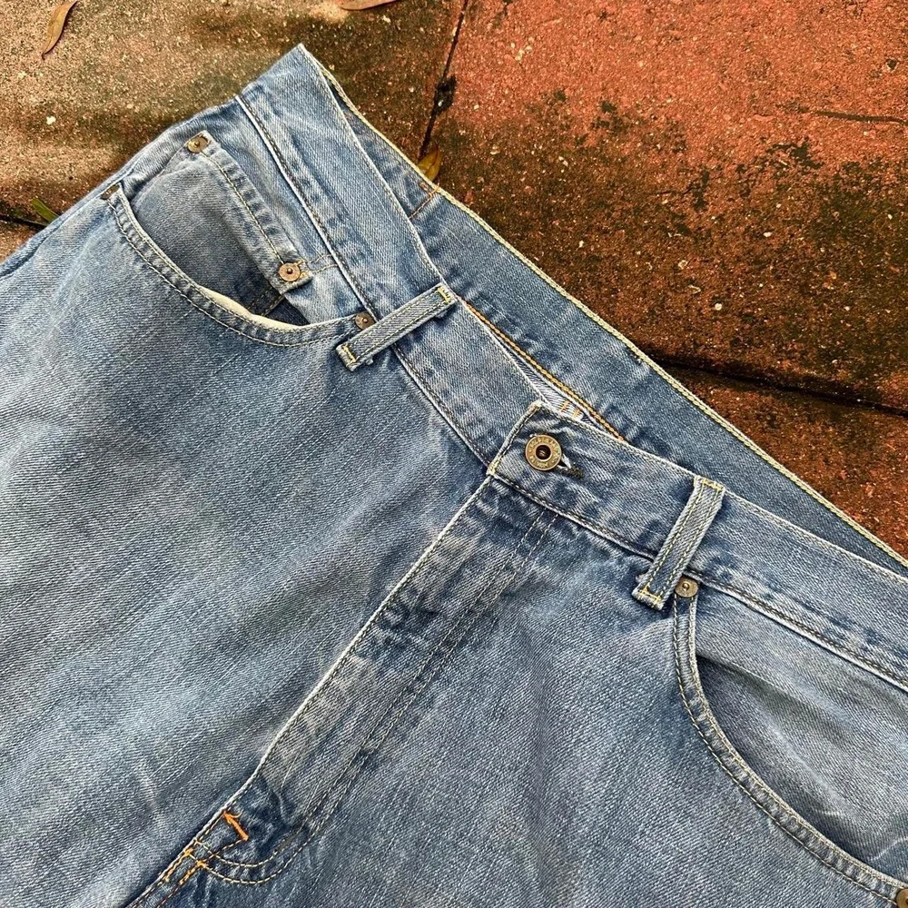 Ralph Lauren Faded Light Blue Relaxed Straight Leg Jeans Size 38x34